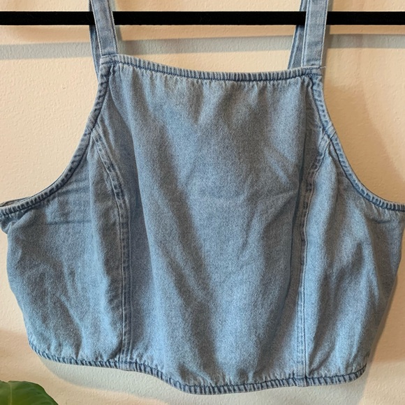 Blue denim crop top - American Eagle - Picture 2 of 5